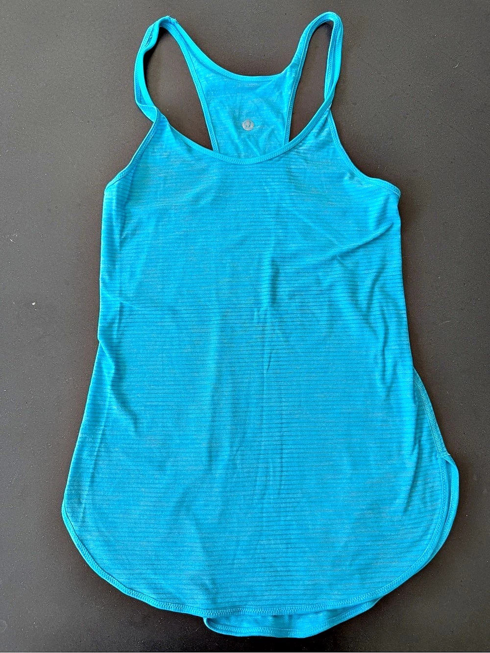 lululemon Sculpt Tank Stripe Blue Athletic Tank Top Size 2